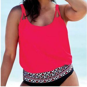 Swimsuits for All Blouson Tankini Top 22